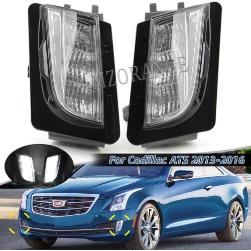 LED DRL Headlight LED Fog Lights for Cadillac ATS 2013 2014 2015 2016 Driving Lamps Front Bumper Fog Lamp Fog Light
