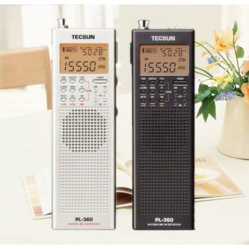 Tecsun PL-360 Radio FM MW SW LW + External AM Antenna + Outdoor Antenna Portable Radio Recorder