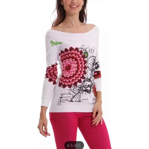 DESIGUAL fashion 2021 Spain DESIGUAL style multi type elastic long sleeved single collar knitwear Jersey.s-xxL