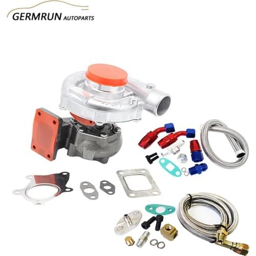 T3/T4 450HP t3t4 Hybrid turbocharger turob charger T3 AR .63+OIL FEED+DRAIN LINE KIT