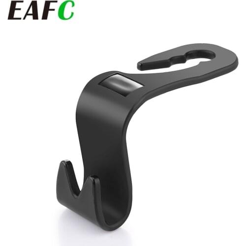Universal Car Headrest Back Seat Hook 4pcs Seat Hanger Vehicle Organizer Holder for Handbags Purses Coats and Grocery Bag