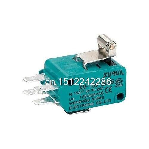 XV-155-2C25 NO NC Basic Micro Switch SPDT Short Roller Lever Type Bolt Terminal