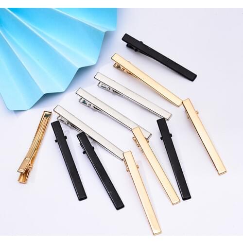 20pcs/lot 6cm 8cm KC Gold Rhodium Black Hair Pins Clips Women fit Wedding Hair Jewelry for DIY Jewelry Making Findings