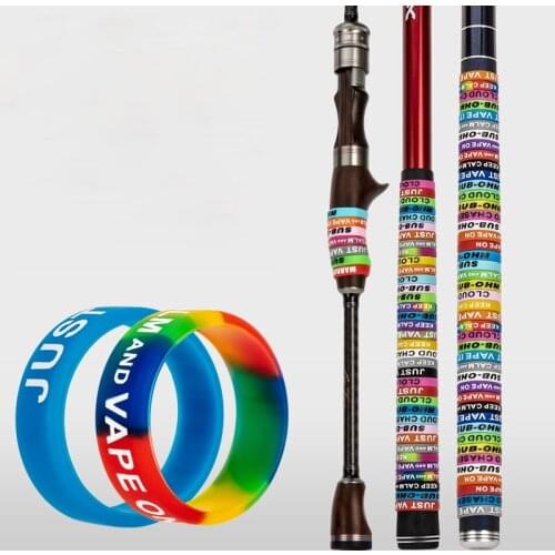 10pcs Fishing Rod Handle Protective Case Lure Silica Gel Rod Clip O-shaped Ring Protector Anti-Slip Ring Tackle