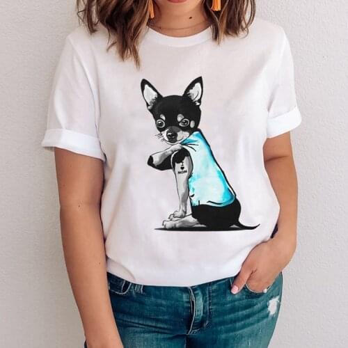 Women Graphic Trend Cute 90s Funny Dog Fashion Mom Animal Clothes Lady Tees Print Tops Clothing Female Tshirt T-Shirt