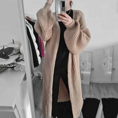 Ardm Korean Fashion Lazy Long Cardigan Women 2021 New Street Style Long Sleeve Top Oversized Sweater Casual Winter Cardigans