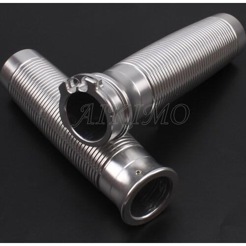 1" Motorcycle Silver Aluminum Custom Non-Slip Handlebar Grips For Harley Sportster XL1200 883 Forty-Eight Softail Dyna Touring