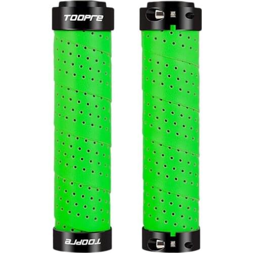TOOPRE 1Pair Bicycle Handlebar Grips Double Lock Bicycle Grip Cycling Accessories For MTB Folding Bike Road Bike