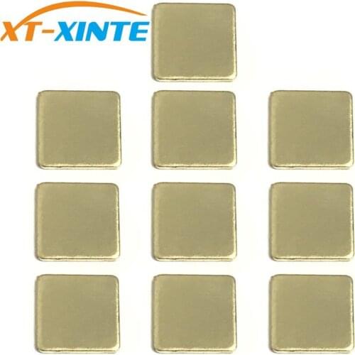 10Pcs 12x12x1MM Thermal Pad Barrier Pure Copper Heatsink Shim For Laptop Plate Computer Graphics Card Heat Sink Cooling Pad