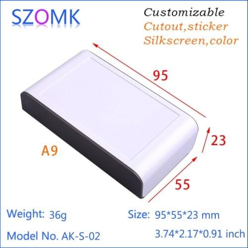 10pcs ABS material box portable handheld instrument box manufacture szomk plastic box electronics Diy housing Switch 95*55*23mm