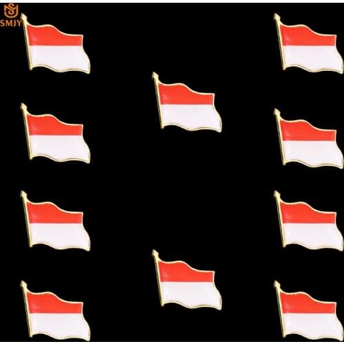 10PCS Monaco Fluttering Fashion Flag Broochs Lapel Backpack Butterfly Buckle Unisex Pin Emblem Jewelry Badge Collection