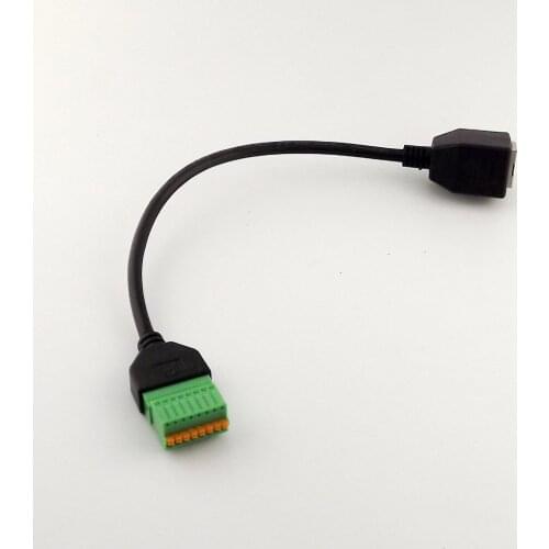 10pcs RJ45 Ethernet Female To 8 Pin AV Terminal Spring Solderless Block Adapter Cable