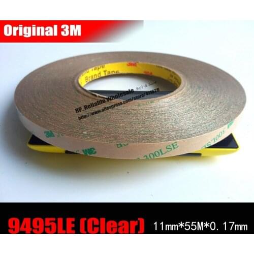 11mm*55M*0.17mm) 3M 300LSE Super Strong Transparent Heavy Duty Adhesive Tape for iphone 3/4/5/6, ipad, Samsung LCD Screen Glas