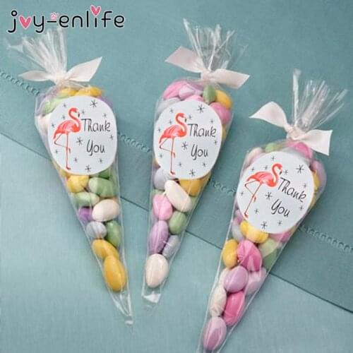 120pcs Flamingo Round Thank You Seal Sticker Seal Label DIY Box Packaging Paper Sticker Label Decoration Flamingo Party Favor