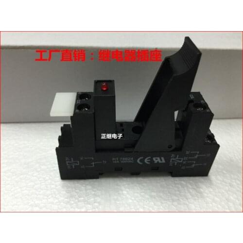 2pcs/lot Relay socket RT78624 with indicator light for G2R-1 14F-1Z HF115F