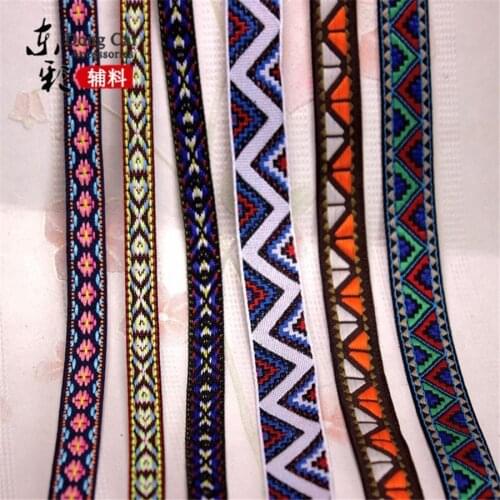 40yards Digital Jacquard National Retro Lace Ribbon DIY Apparel Sewing Handmade Supplies Webbing Clothing Shoes Accessories