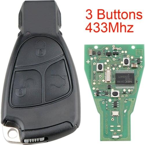 433Mhz 3 Button Smart Remote Car key Fob Fit for Mercedes Benz B/C/E/ML/S/CLK/CL