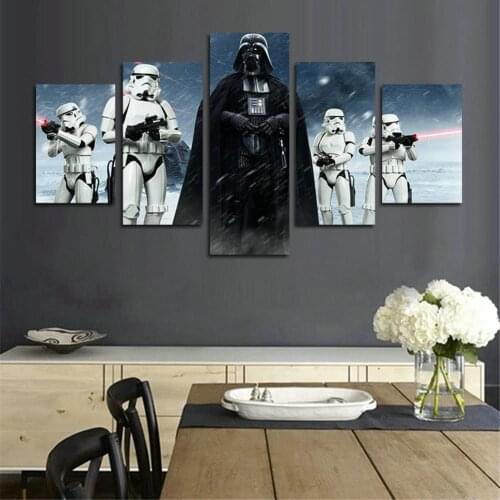 No Framed Canvas 5 Pieces Universe Warrior Outer Space Wall Art Posters Pictures Paintings Home Decor for Living Room Decoration