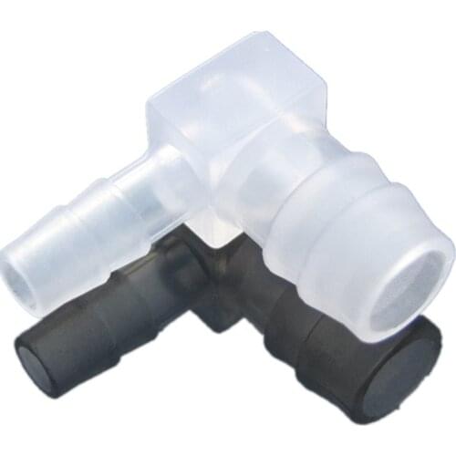 5pcs Plastic Pagoda Barbed Hose Reducer Elbow 2.4mm-3.2mm-6mm-8mm-10mm-12mm-14mm L Type Reducer Elbow Garden Pipe Connector