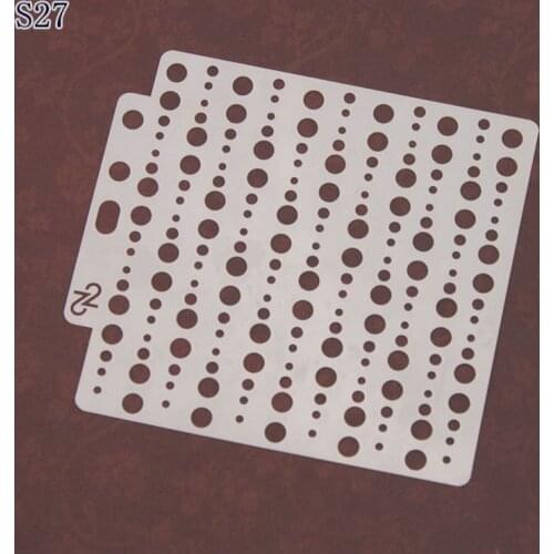 5PCS Bubble Layering Stencils Drawing Color Spray stencil DIY Scrapbook photo album Decorative Embossing DIY Paper Card Crafts