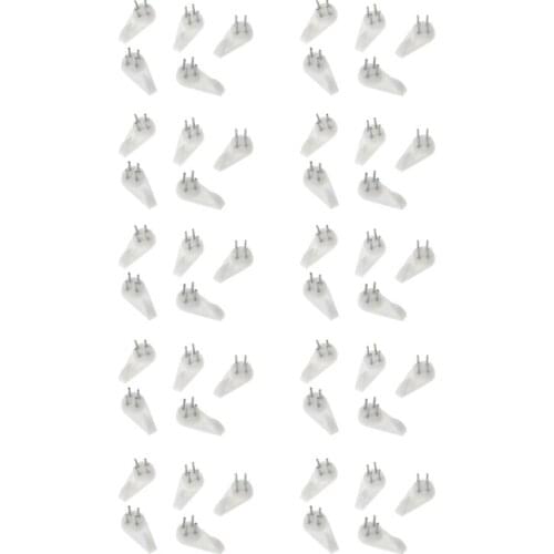 50 Pcs Plastic Invisible Traceless Wall Mount Photo Picture Frame Nail Hook Hanger