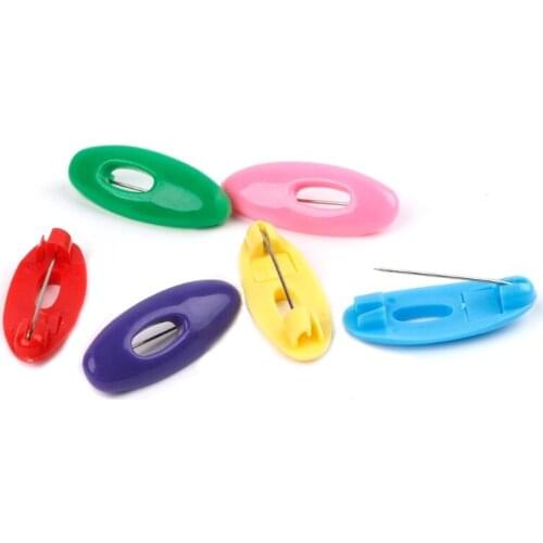 6PCS Muslim Hijab Pins Islamic Scarf Safety Round Enamel Pin Brooch For Women