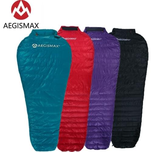 AEGISMAX NANO Outdoor Camping Ultralight Tent Mummy White Goose Down Three Season Sleeping Bag Nylon Bag Portable splicing