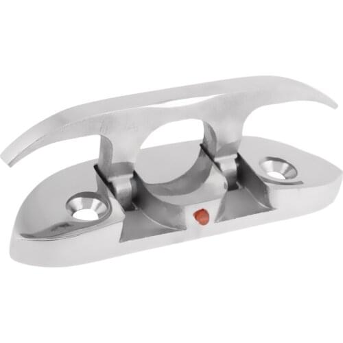 Marine Grade Stainless Steel Folding Cleat Boat Accessories (118mm , Silver)