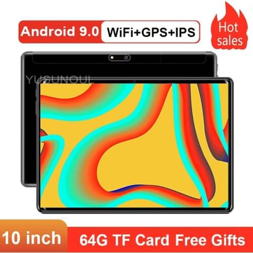Android 9.0 2.5D Super Glass Free Gifts 10 inch tablet PC Google Play 32GB ROM 1280*800 WiFi GPS Tablet Bluetooth 3G Phone Call