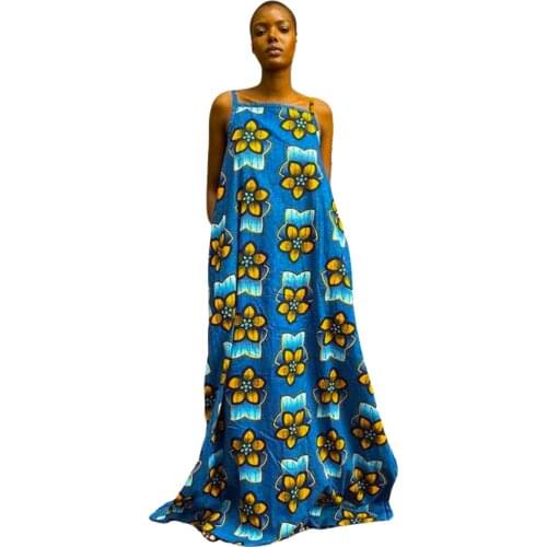 Retro Sling One-piece Dress, New Urban Casual Womens Dresses, Printed Halter African Fashion Clothing Summer Womens Dress 2021