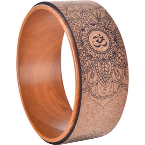 Wood Yoga Wheel Pilates With Buddha Lotus Professional TPE Yoga Circles Gym Workout Back Training Tool For Bodybuilding Fitness