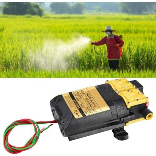 DC12V 7-9LPM Large Flow Rate Agricultural Electric Water Pump 4-4.5A Micro High Pressure Diaphragm Water Sprayer Car Wash
