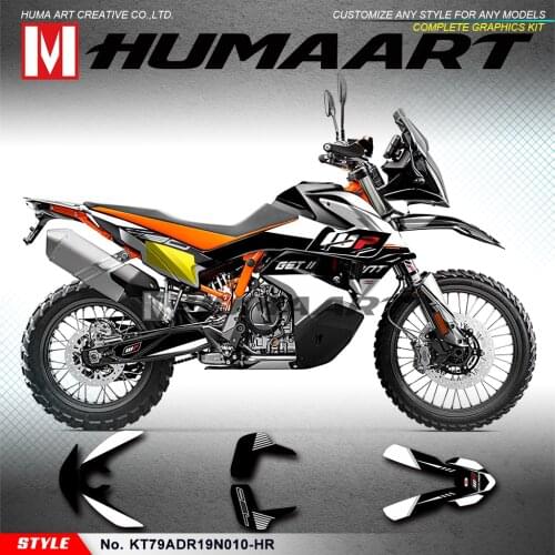 Humaart Motorcycle Graphics Backgrounds for 790 ADV R Adventure 2019 2020, Style No.KT79ADR19N010-HR