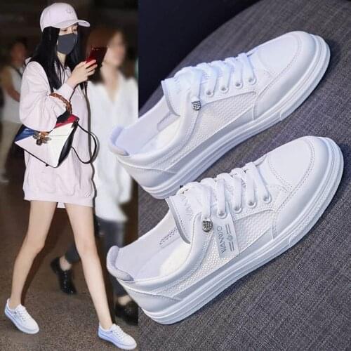 Low Platform Sneakers Women Shoes Female Pu Leather Walking Sneakers Loafers White Flat Slip on Vulcanize Casual Shoes