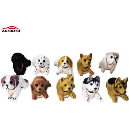 Cute Dog Car Ornament Shaking Head Doll Car Interior Decorations With Auto Dashboard Ornaments Accessories