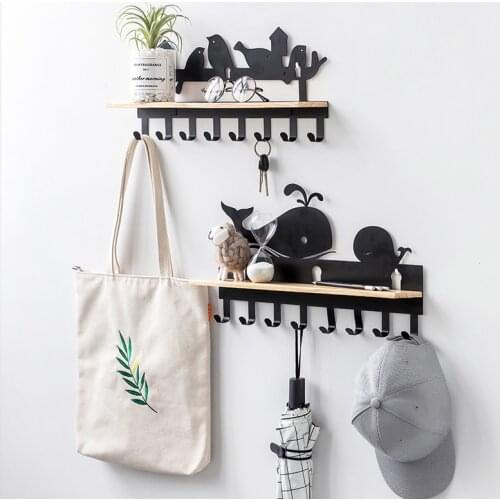 Wall Mount Organizer Hook Rail Coat Rack 6/8 Stainless Steel Hooks Wall Hooks for Home Closet Organization for Hat Towel Purse