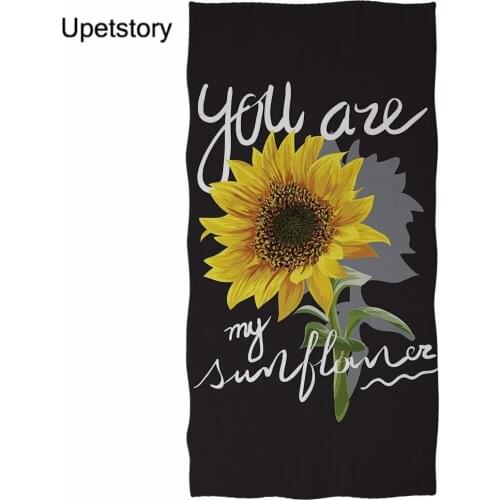 New Sunflower Printed 1 Pcs Quicky-dry Microfiber Bath Towels 75*150cm Beach Towel Large Sport Towels Camping Accessories
