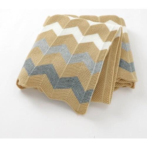 Baby Blankets Fashion Rainbow Stripes Newborn Kids Stroller Bed Sleeping Covers Super Soft Toddler Infant Bedding Knitted Quilt