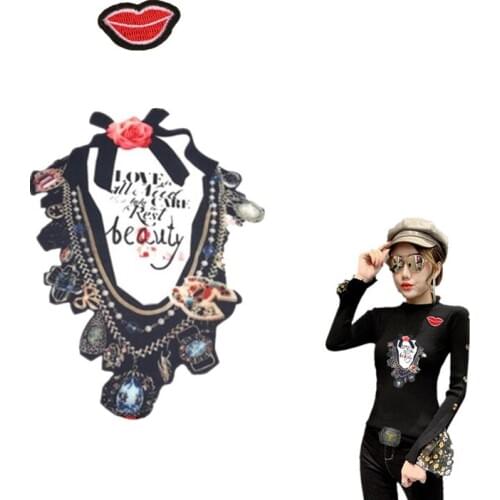 Iron on patches for clothing accessories collar embroidery biker patch custom naszywki applique clothes stcikers parches ropa