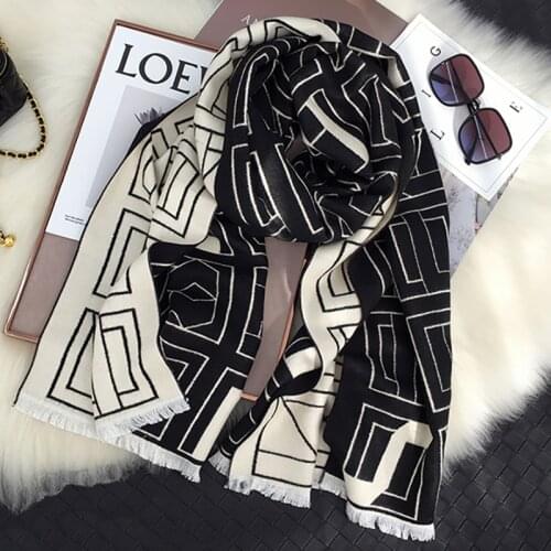 2020 luxury plaid cashmere shawl women winter warm scarf cloak cloak thick blanket fringed scarf holiday gift