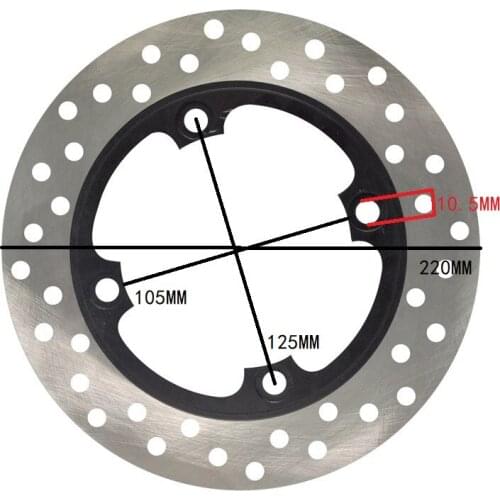 Motorcycle Rear Brake Disc Rotor For Honda CBR125R 04-17 CBR250R 11-14 CB250F Hornet 96-01 FES125 Pantheon 03-06 TRX400 00-01