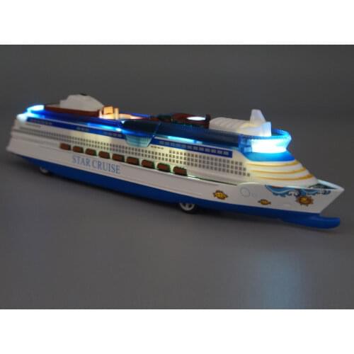 1:1400 Diecast Ship Model Toy Star Cruise Liner Pull Back With Sound&Light