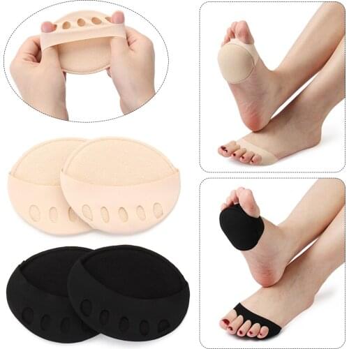 1Pair Non-Slip Toe Socks Forefoot Pad Women High Heels Half Insoles Invisible Foot Pain Care Absorbs Shock Socks Toe Pad Inserts