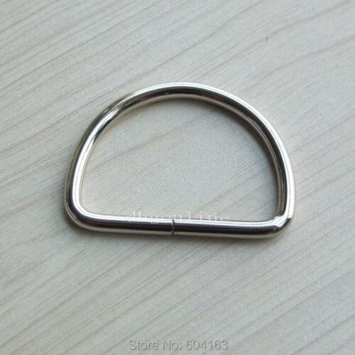 20 PCS 1.5" 38mm Heavy Non Welded D Dee Ring for Ribbon Nylon Belt Webbing Buckles Nickle