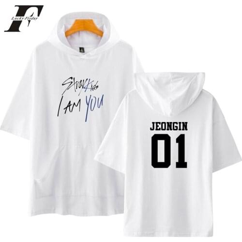 2018 Stray Kids I Am You Hoodies Sweatshirts women Pop korean Idol Short Sleeve Harajuku Pop women clothes plus size