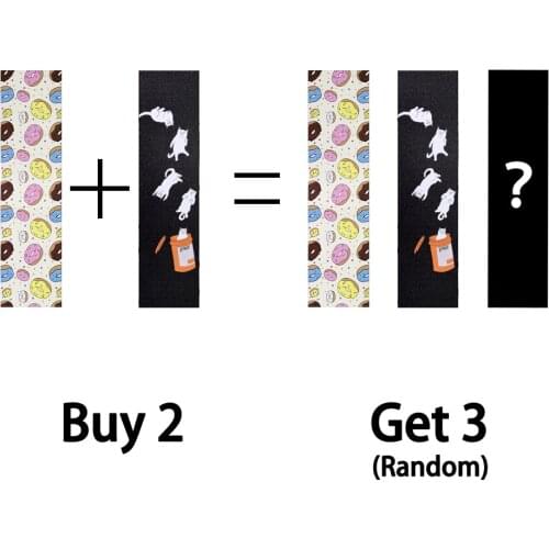 2021 E Win Buy 2 Get 3 Skateboard Grip Tape Self Adhesive Longboard Tape 84*23cm Sandpaper Printing Anti Skid Tape Deck Sticker