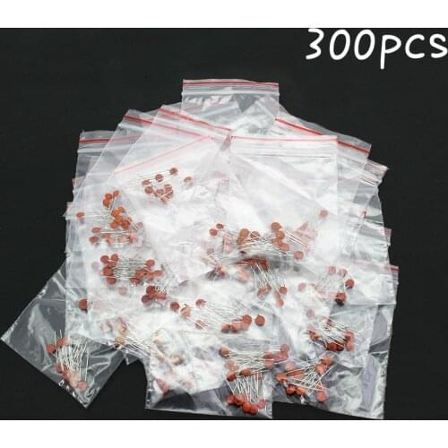 300pcs 50V 2PF-0.1UF 30 valuesX10pcs ceramic capacitor Assorted Kit Electronic Components Package 2pF 30pF 100pF 1nF 10nF