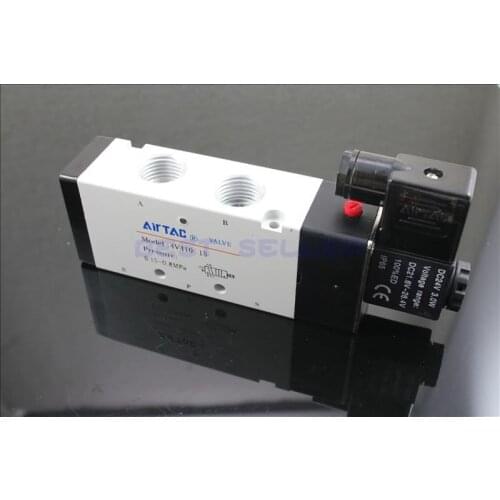 4V410-15 5Ports 2Position 24VDC Single Solenoid Air Valve 1/2" BSPT