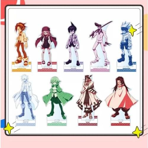 Anime SHAMAN KING MANTA OYAMADA AMIDAMARU TOKAGEROU YOU ASAKURA Acrylic Keychain Plendant Stand Figure Model Tabletop Decor Toy