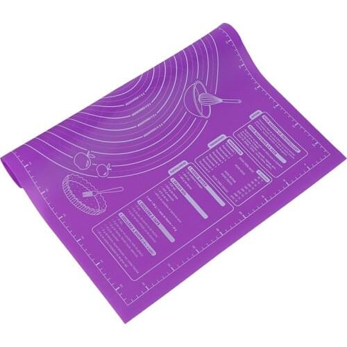 Non-Stick Silicone Pad Baking Sheet Cupcake Dessert Soap Rolling Kneading Mat Pastry Fondant Mat 2 Sizes Baking Mat with Scale